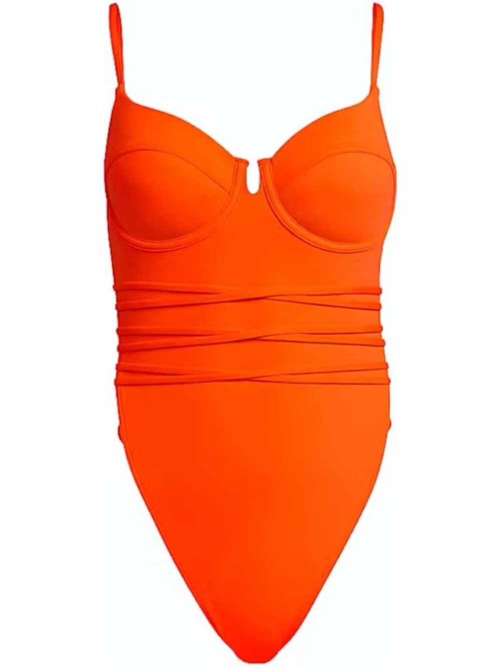 Adidas x IVY PARK NWT Spaghetti Strap One Piece Swimsuit Solar Orange SMALL